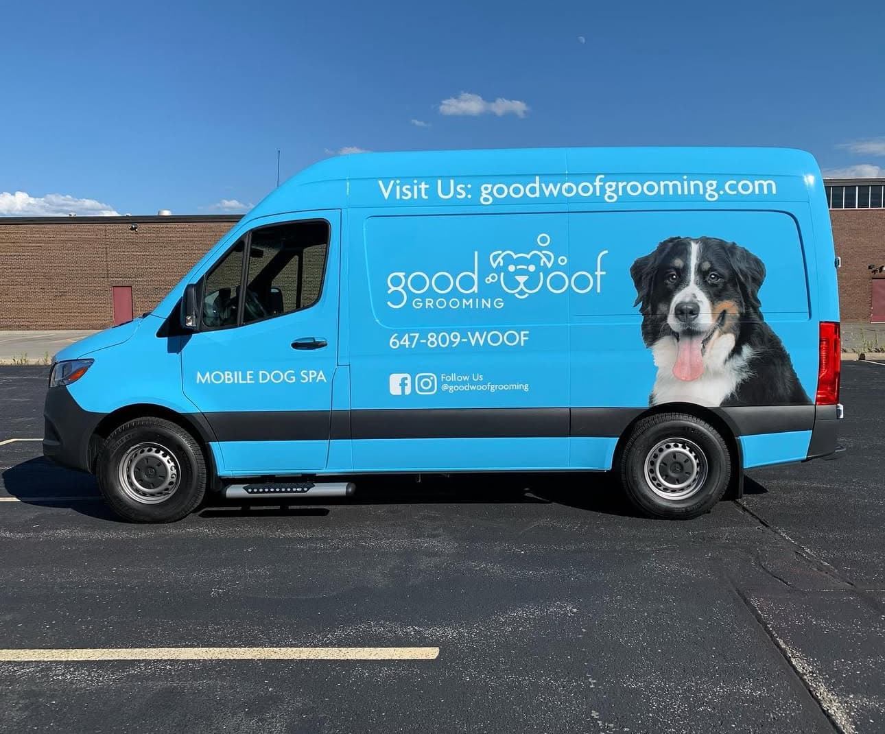 Goodwoof mobile grooming van